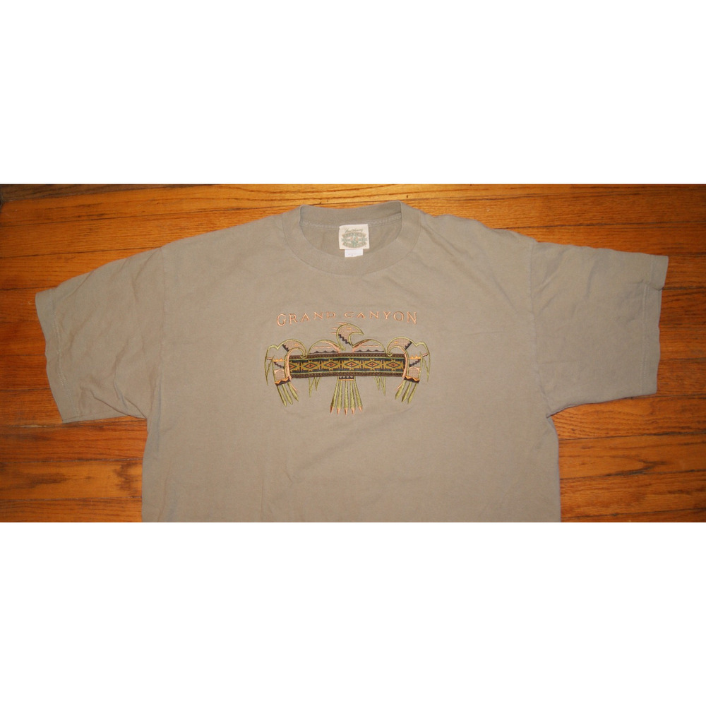 VTG Grand Canyon Mens XL Shirt Embroidered Native American Aztec National Park